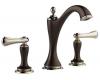 Brizo 65385LF-PNCOLHP Charlotte Cocoa Bronze and Polished Nickel Two Handle Widespread Lavatory Faucet - Less Handles