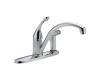 Delta 340-WE-DST Collins Chrome Single Handle Kitchen Faucet with Integral Spray