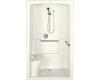 Kohler Freewill K-12109-N-96 Biscuit Barrier-Free Shower Module with Nylon Grab Bars and Left Seat, 52" X 37-1/2" X 84"