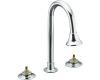 Kohler Triton K-7303-KC-CP Polished Chrome Widespread Lavatory Faucet with Rigid Connections and Rosespray Spout, Requires Handles