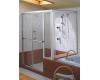 Kohler Focal K-761100-B-0 White Custom Bypass Shower Door with Inline Panel and Return Panel and Obscure Glass