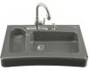 Kohler Assure K-6536-3-58 Thunder Grey Barrier-Free Tile-In/Undercounter Kitchen Sink with Three-Hole Faucet Drilling
