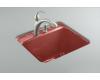 Kohler Glen Falls K-6663-1U-R1 Roussillon Red Undercounter Utility Sink with One-Hole Faucet Drilling