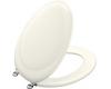 Kohler Revival K-4615-CP-96 Biscuit Toilet Seat with Polished Chrome Hinges