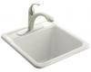 Kohler Park Falls K-6655-3-0 White Self-Rimming Utility Sink with Three-Hole Faucet Drilling