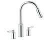 Moen 7592C Aberdeen Chrome Two Lever Handle Kitchen Faucet with Pulldown Spout
