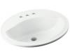 Sterling 442001-96 Sanibel KOHLER Biscuit Oval 20"X17"X8" Lavatory with Single Faucet-Hole Drilling