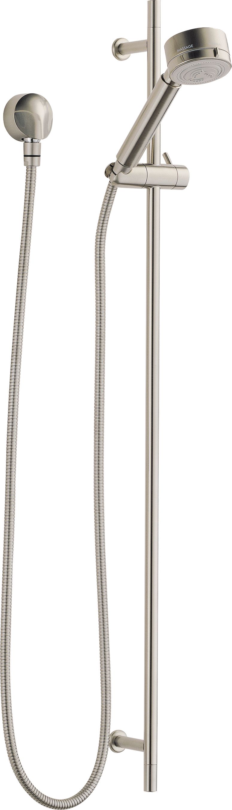 Brizo 85521BN Euro Brushed Nickel Hand Shower with Slide Bar, 3F