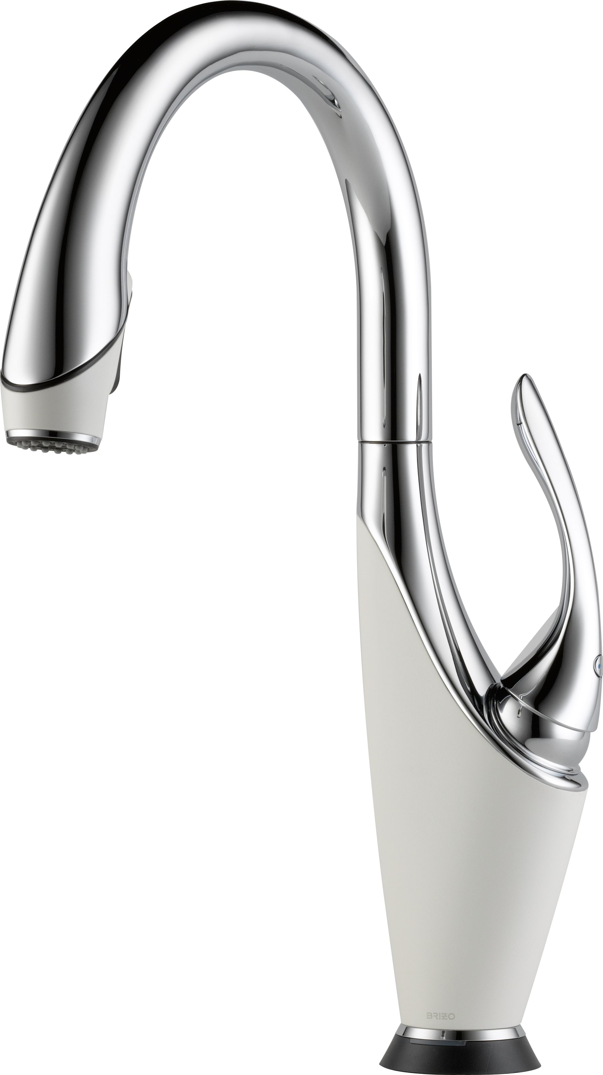 Brizo 64355LFPCMW Vuelo Polished Chrome and Matte White Single Handle
