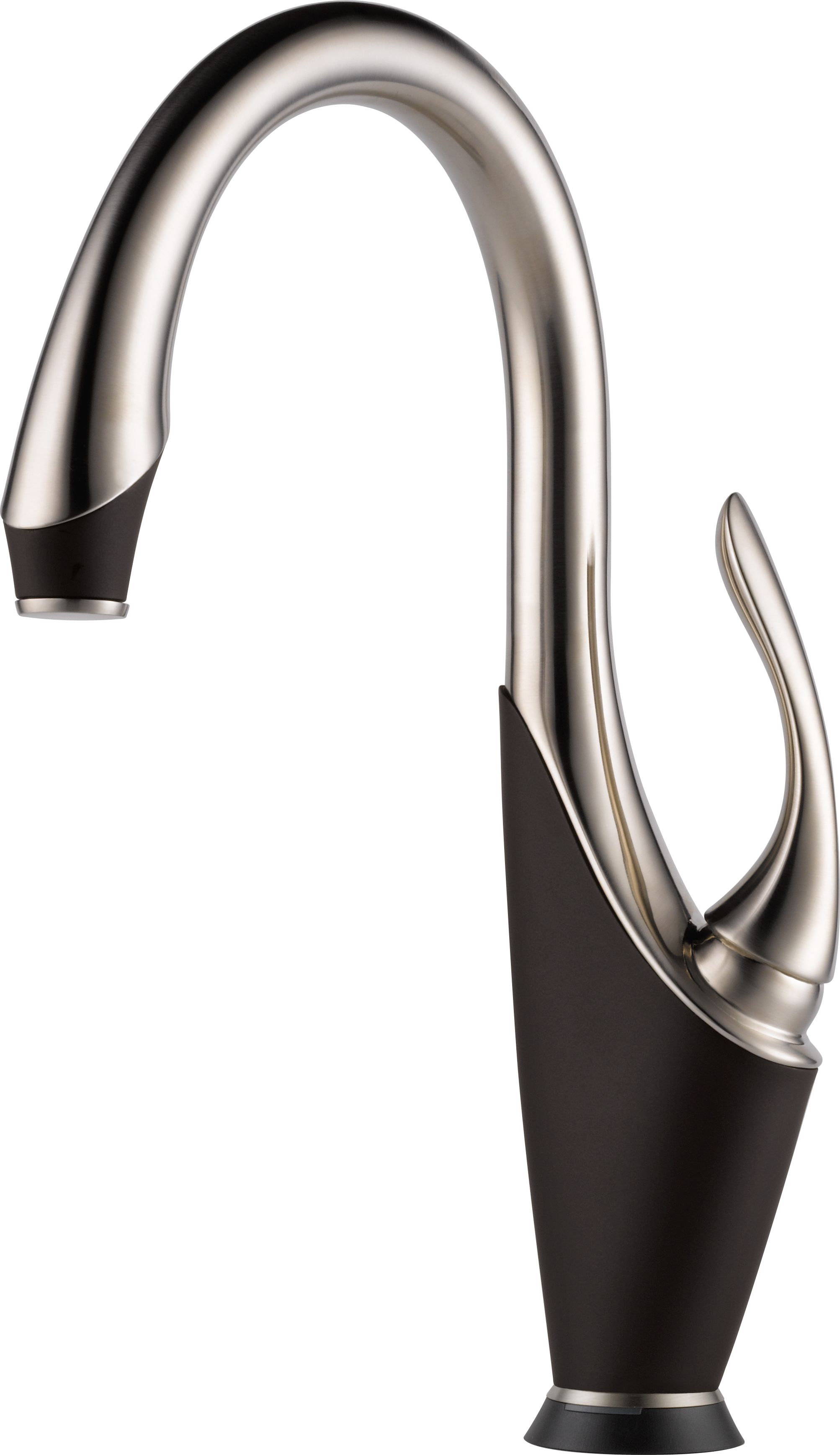 Brizo 64055LFSSCO Vuelo Cocoa Bronze/Stainless Steel Single Handle Waterfall Kitchen Faucet