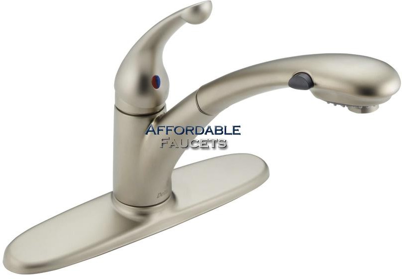 Delta Signature Pull-Outs 470-NN Pearl Nickel Kitchen Faucet