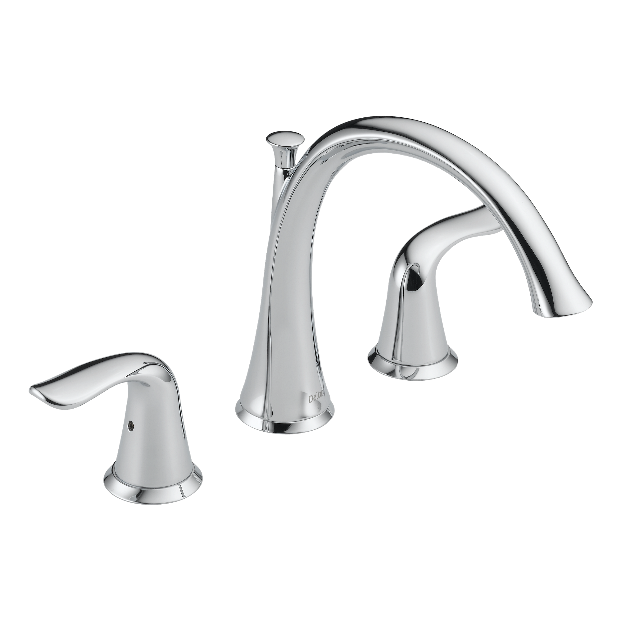 Delta T2738 Lahara Chrome Two Handle Roman Tub Faucet Trim with Lever