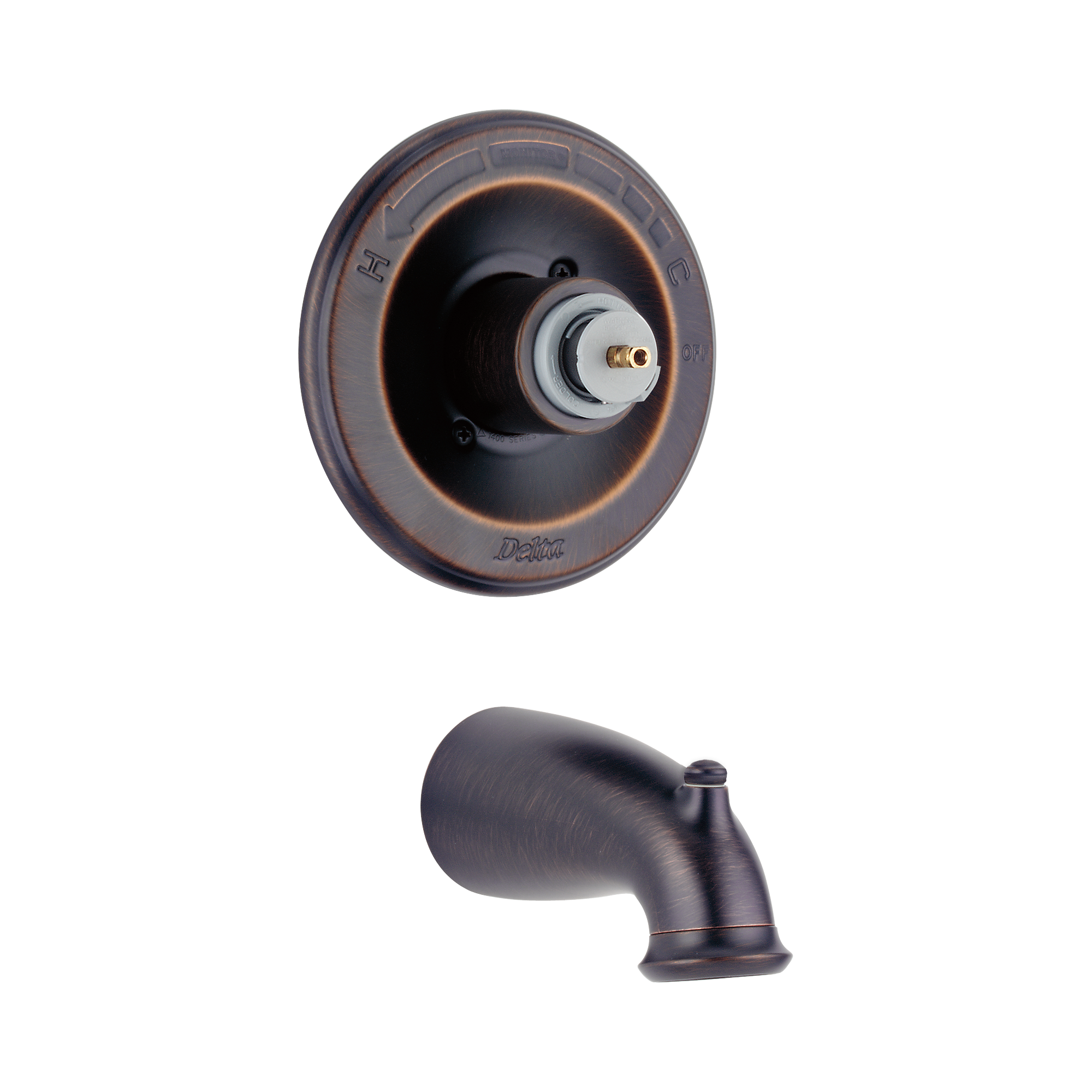 Delta T14178RBLHP Leland Bronze Monitor ScaldGuard Tub Trim AffordableFaucets