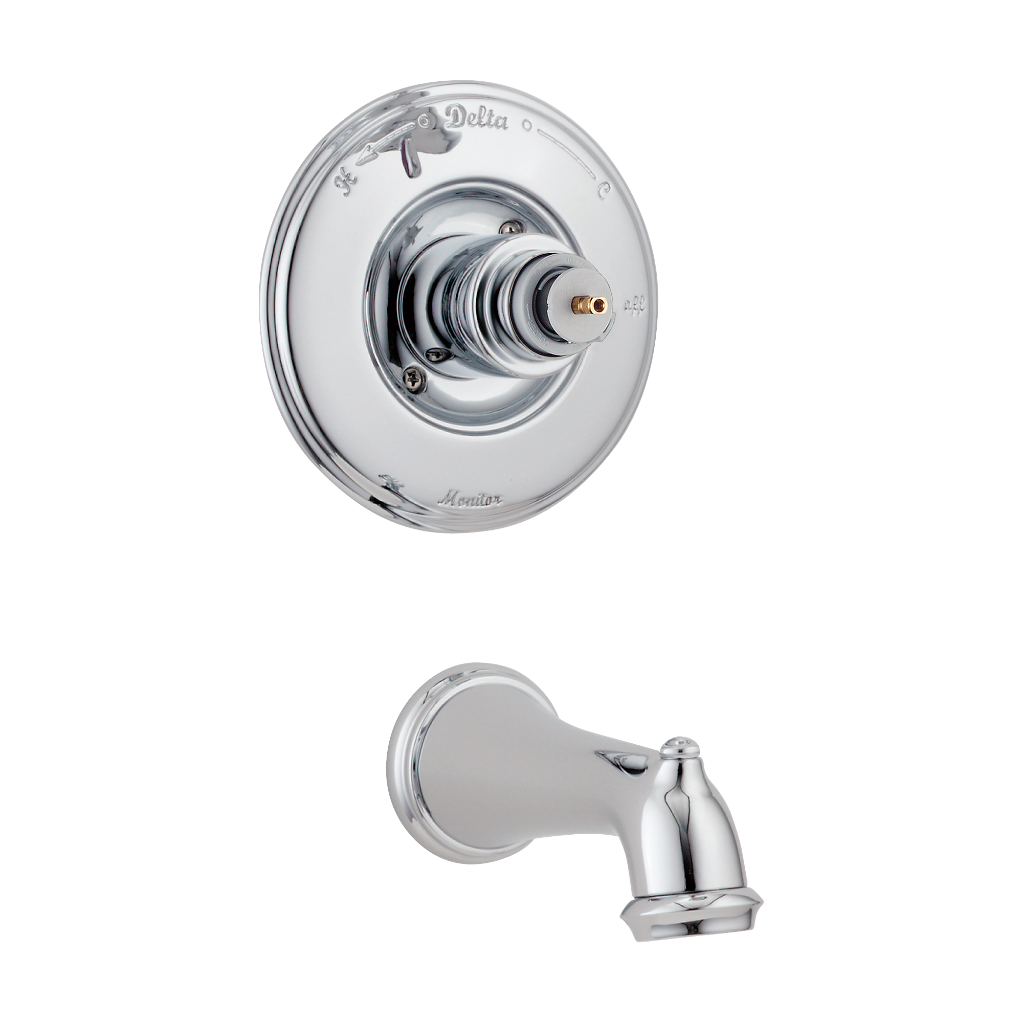Delta T14155LHP Victorian Chrome Monitor ScaldGuard Tub Trim