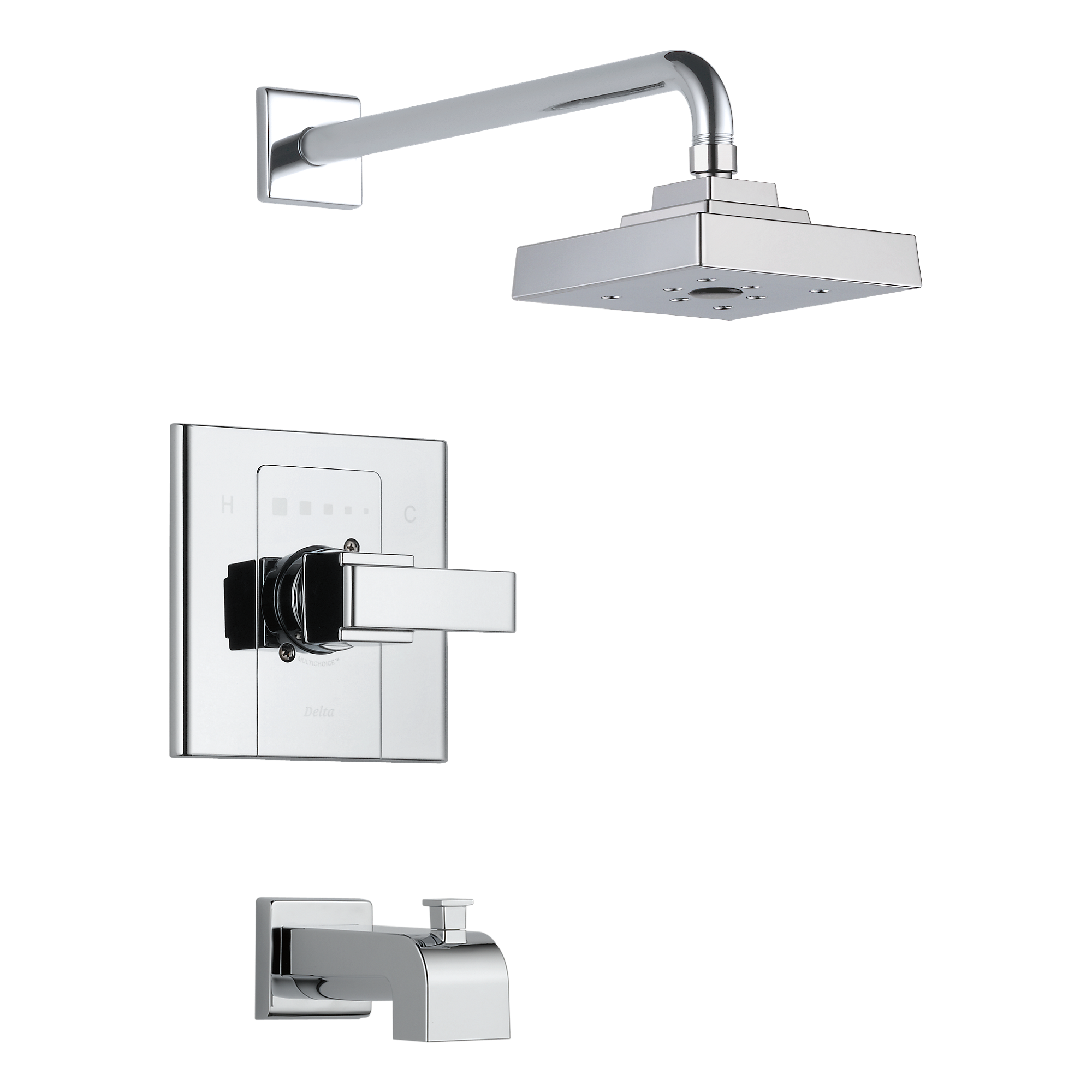 Delta T14486 Arzo Chrome Monitor ScaldGuard Tub & Shower Trim