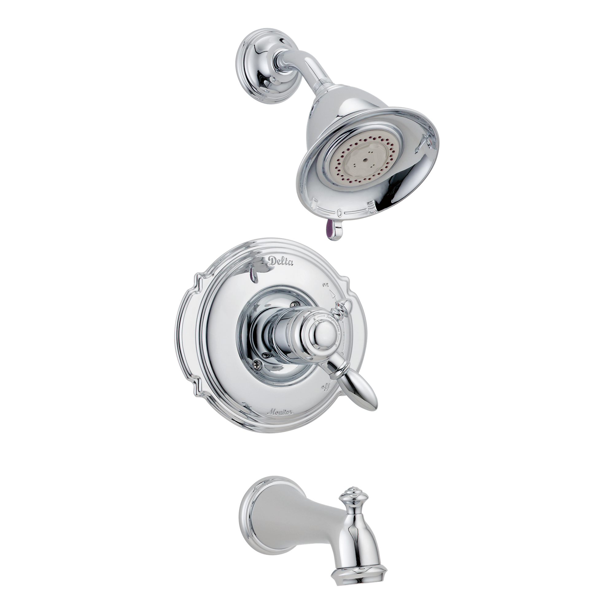 Delta T17455 Victorian Chrome Monitor ScaldGuard Tub & Shower Trim