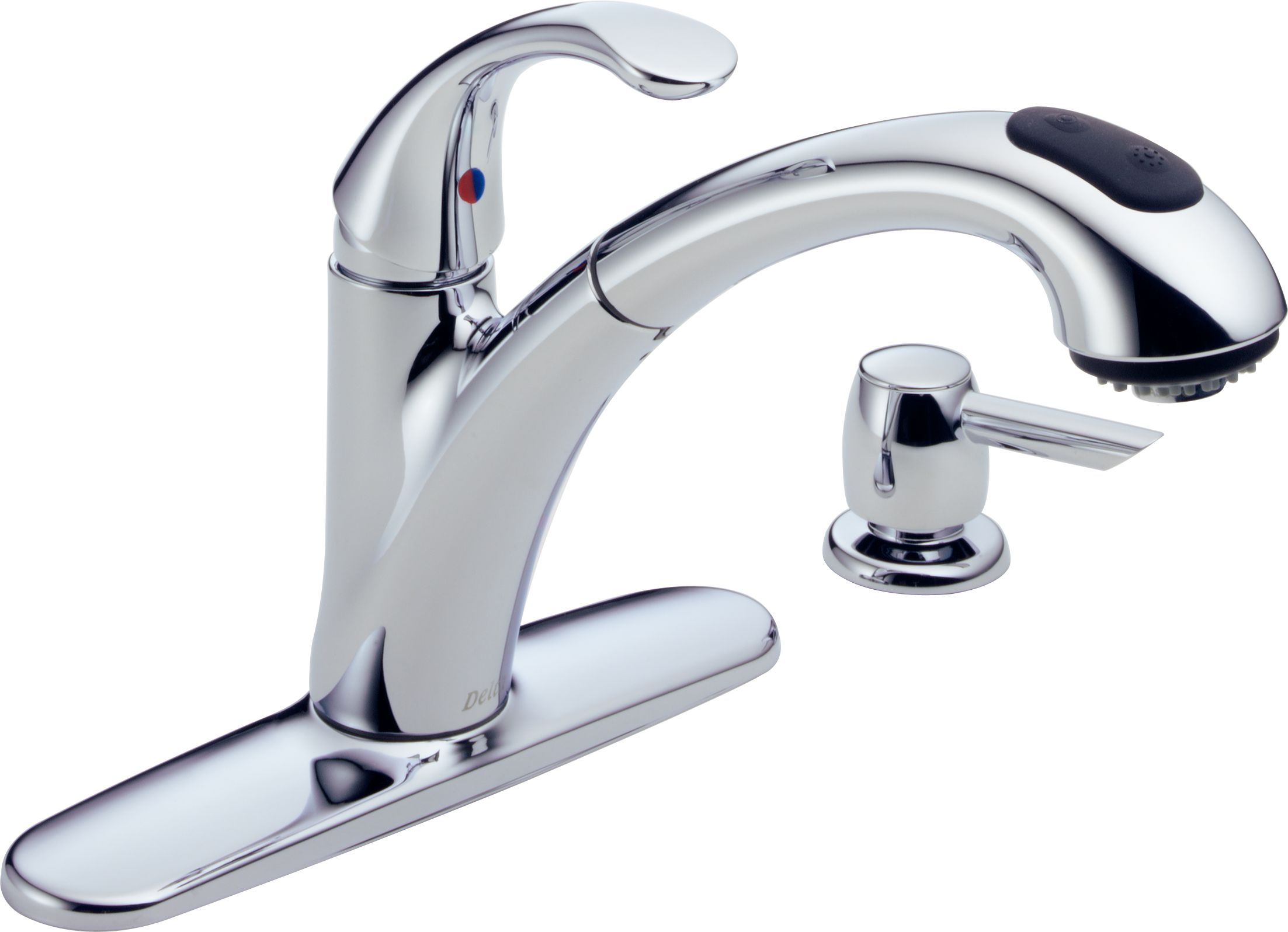 Delta 16929SDDST Menards Chrome Single Handle PullOut Kitchen Faucet