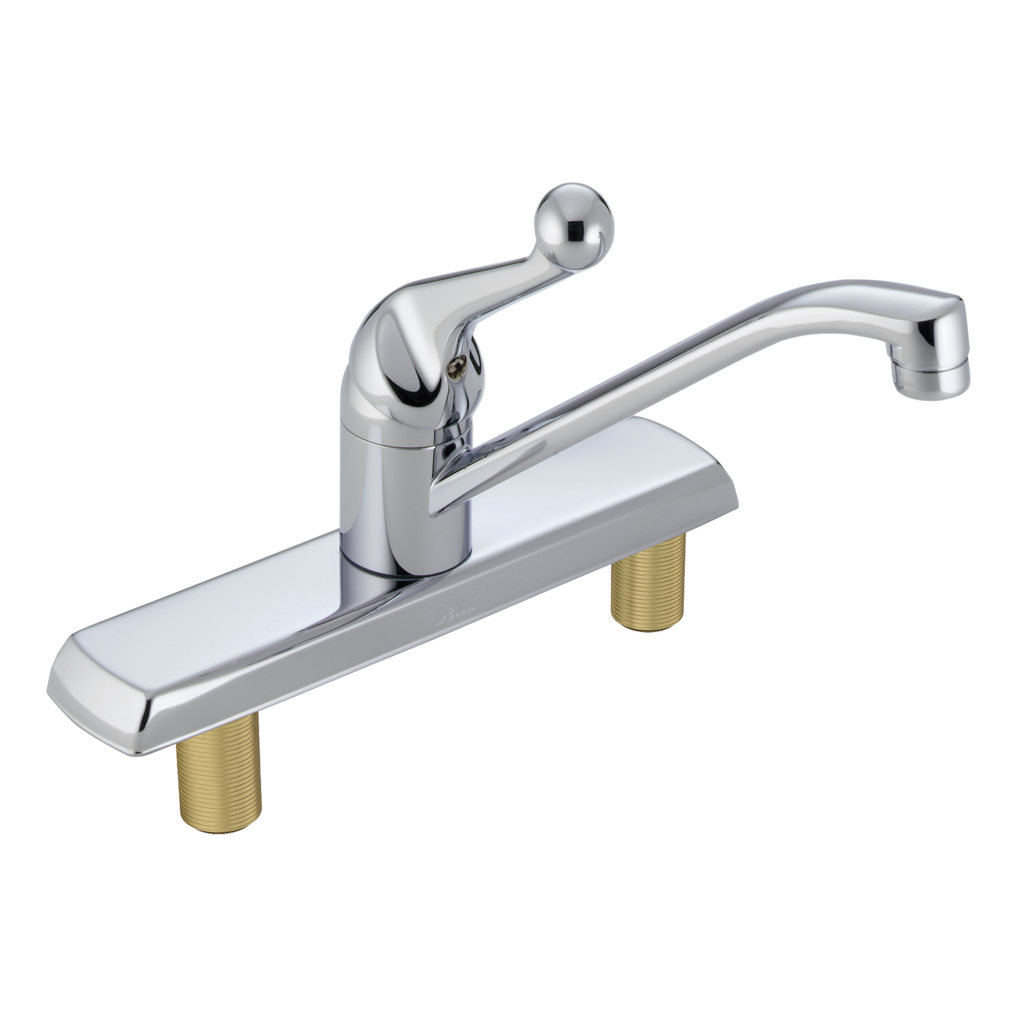 Delta 120LF Classic Chrome Single Handle Kitchen Faucet AffordableFaucets