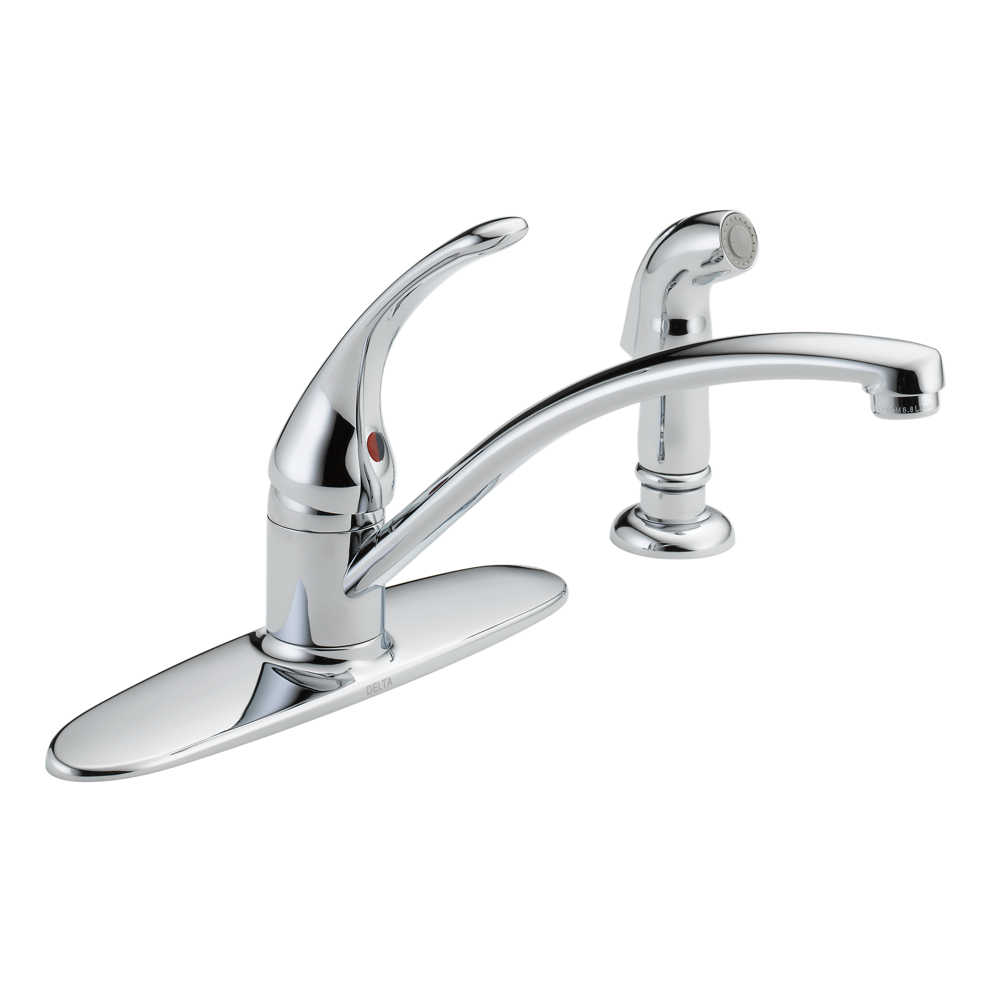 Delta B4410LF Foundations Core Chrome Single Handle Kitchen Faucet with