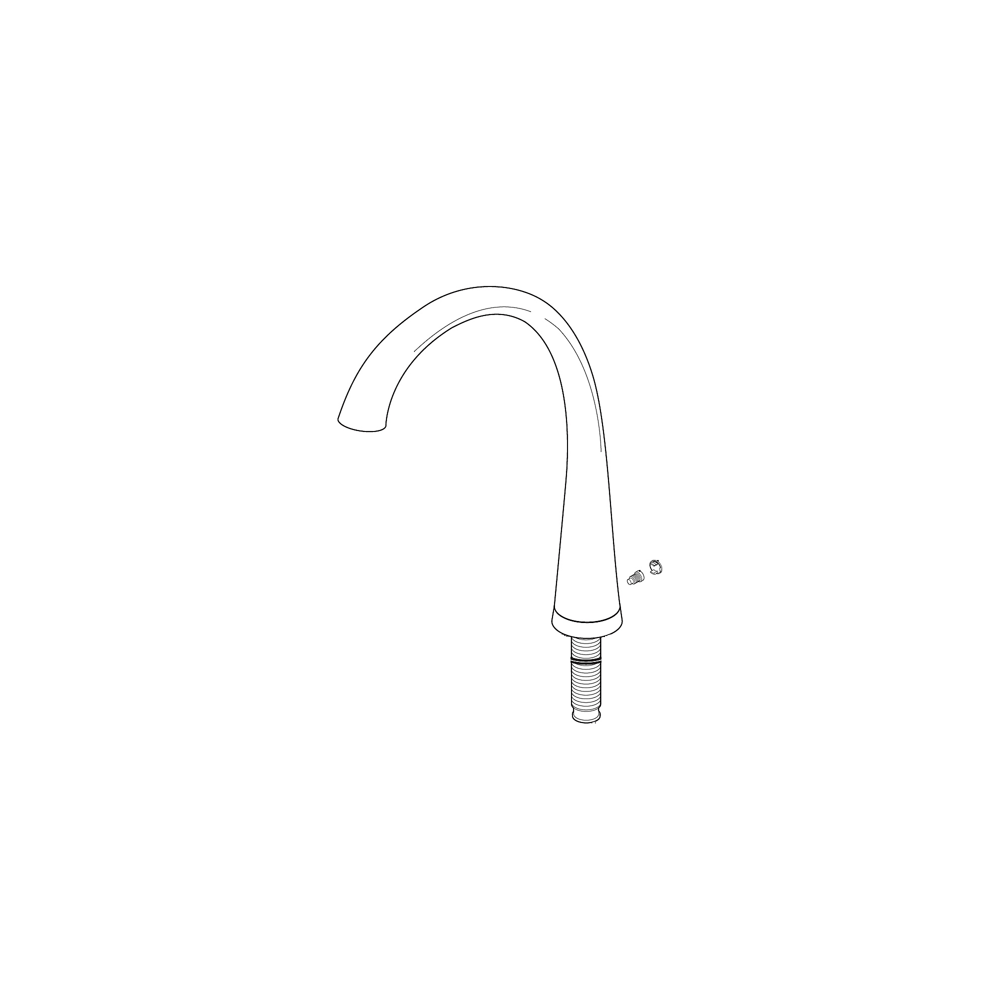 Delta RP53211AR Arctic Stainless Spout And Base Assembly