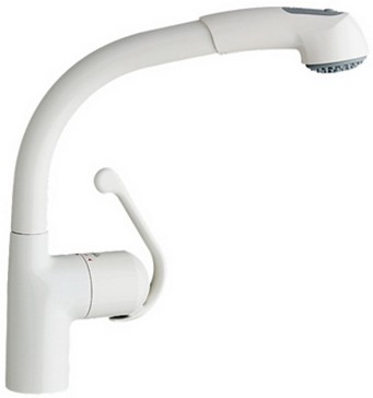Grohe Ladylux Plus 33 737 L00 White Pull Out Kitchen Faucet