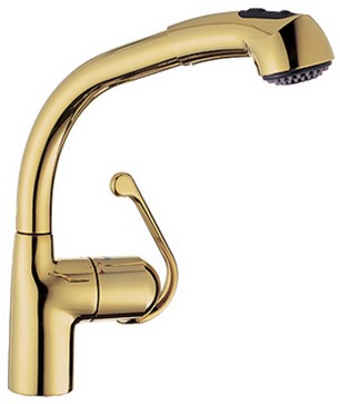 Grohe Ladylux Plus 33 737 R00 Polished Brass Pull Out Kitchen