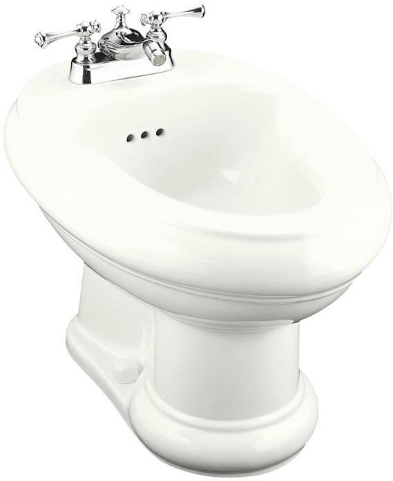 Kohler Revival K48320 White Centerset Bidet with Plumb for Horizontal