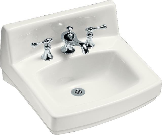 Kohler Greenwich K2030NR0 White WallMount Lavatory with 8" Centers