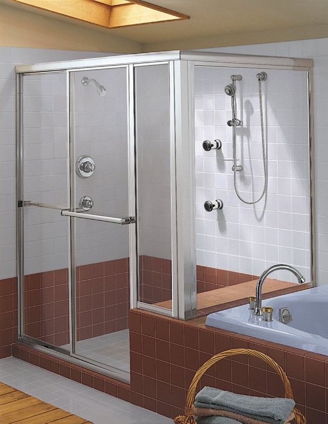 Kohler Focal K751100BSH Bright Silver Custom Bypass Shower Door with