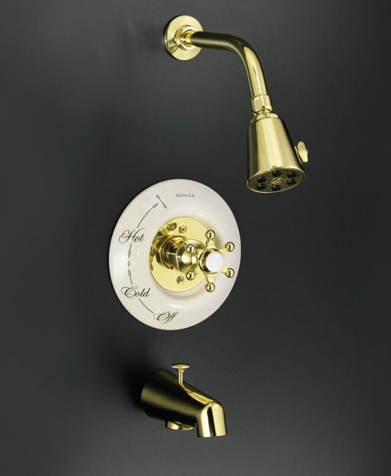 Kohler Antique K2620 White RiteTemp Ceramic Dial Plate with Oval