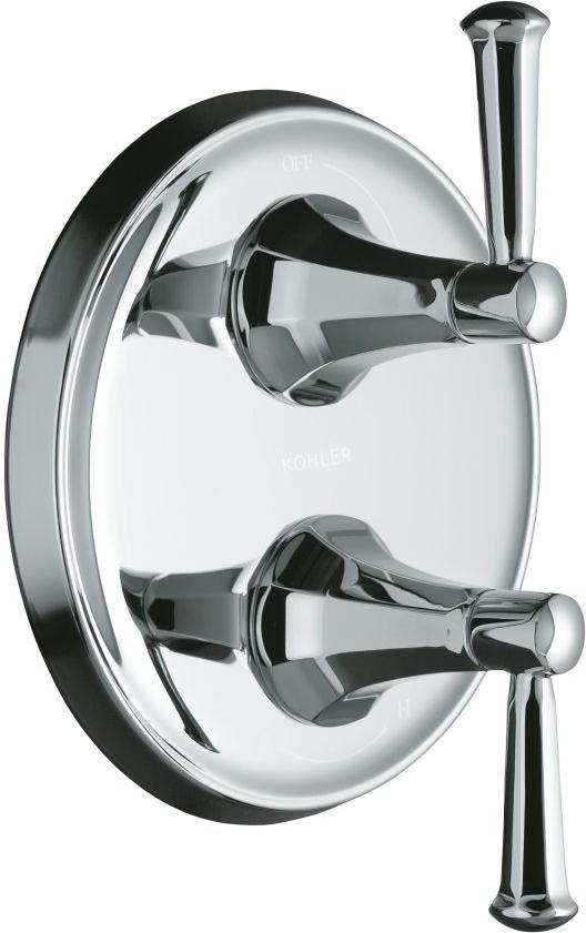 Kohler Memoirs Classic KT104274CG Brushed Chrome Stacked Thermostatic Valve Trim with Lever