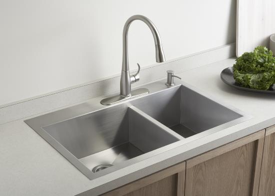 kohler kitchen sink faucet polished chrome