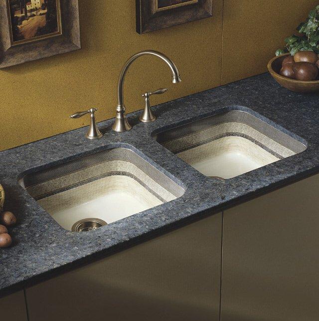 Kohler Highlands K14578H596 Biscuit Design on Clay/Tones Single Bowl