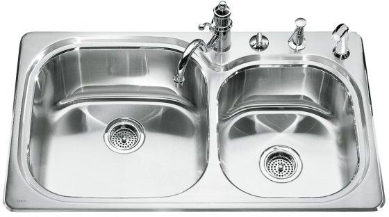 Kohler Ravinia K-3232-2 Extra-Large/Medium Self-Rimming Kitchen Sink ... Kohler Kitchen