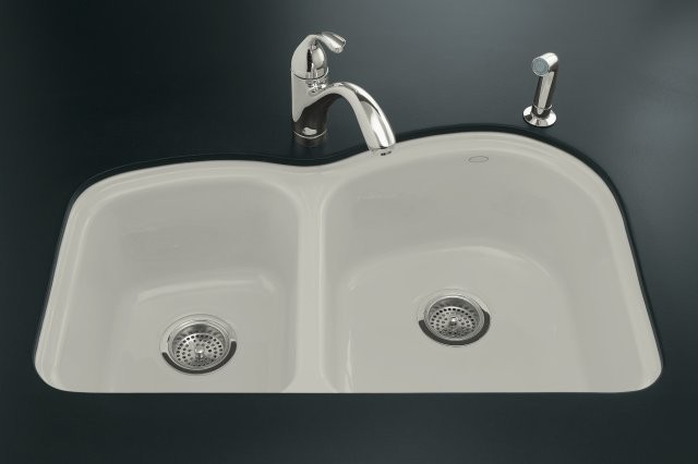 Kohler Woodfield K-5805-4U-95 Ice Grey Undercounter Kitchen Sink with ... Kohler Kitchen