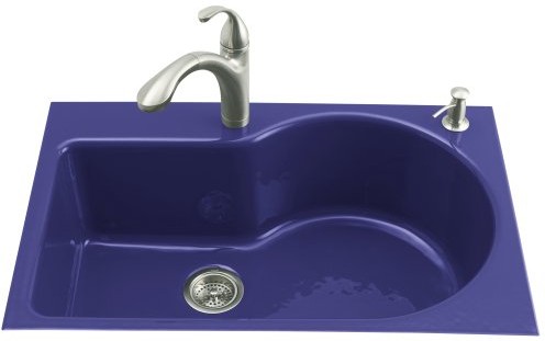 Kohler Entree K 5986 2 30 Iron Cobalt Tile In Kitchen Sink With Two Kohler Entree K 5986 2 30 Iron Cobalt Tile In Kitchen Sink