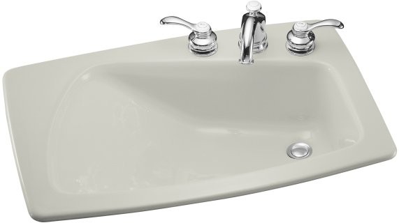 KOHLER K-12638-L-G9 Morningside Wheelchair Bathroom Sink with Single-Hole Drilling and Soap Dispenser Drilling on Left Sandbar KOHLER K-12638-L-G9 Morningside Wheelchair Bathroom Sink with Single-Hole Drilling and Soap Dispenser Drilling on Left Sandbar