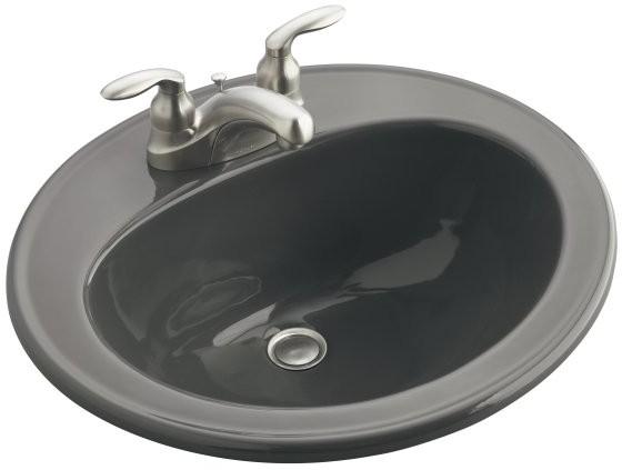 Kohler Pennington K-2196-4-58 Thunder Grey Self-Rimming Lavatory with 4