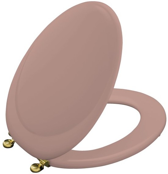 Kohler Revival K4615BR45 Wild Rose Toilet Seat with Vibrant Polished