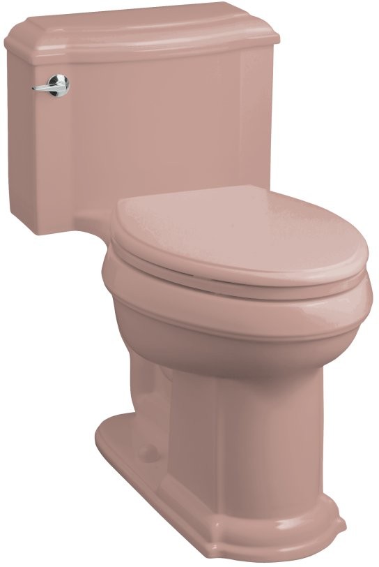 Kohler Devonshire K348845 Wild Rose Comfort Height OnePiece Elongated Toilet with Toilet Seat
