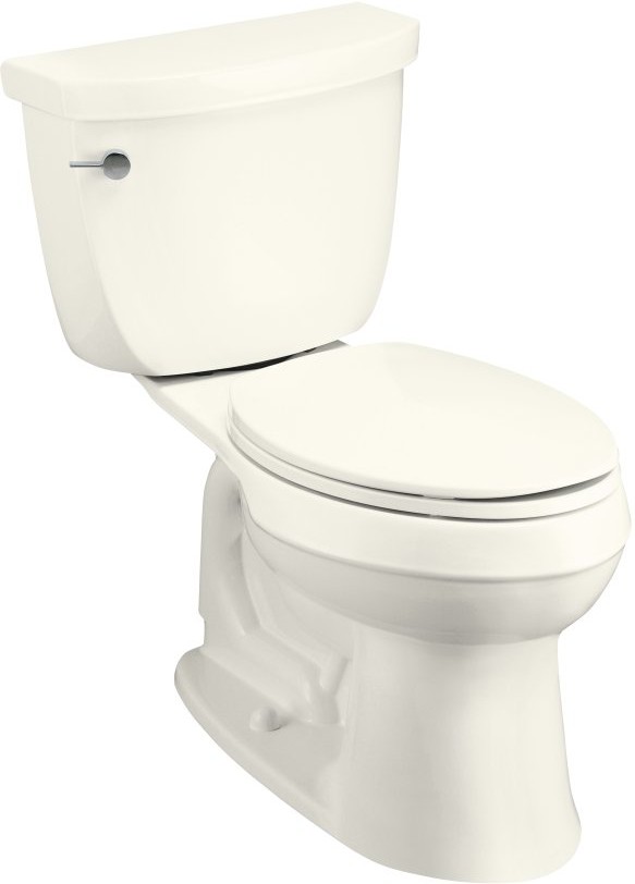 Kohler Cimarron K349696 Biscuit Comfort Height TwoPiece Elongated Toilet with LeftHand Trip