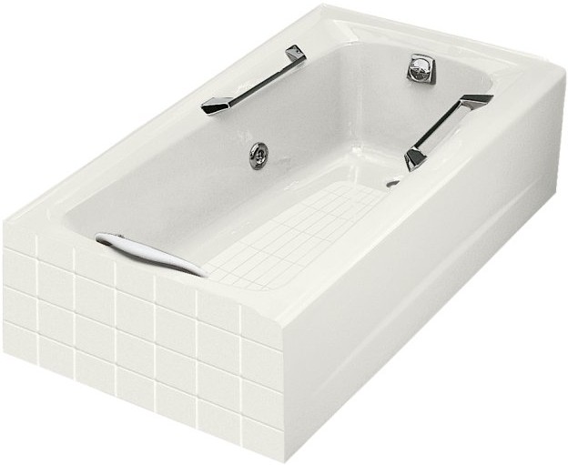 Kohler Guardian K784H20 White Whirlpool Bath Tub with RightHand Drain AffordableFaucets