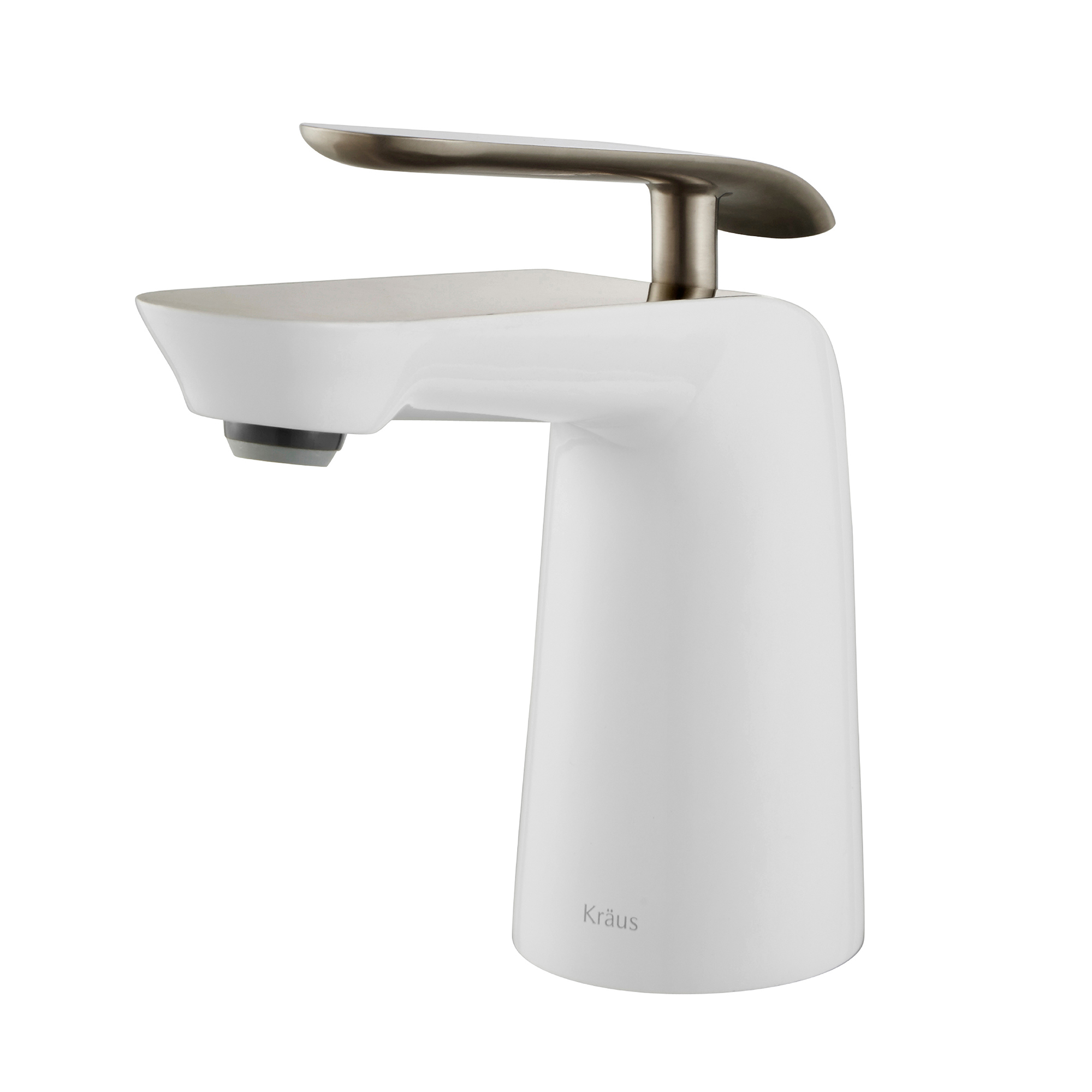 Kraus FUS1821BNWH Seda Brushed NickelWhite Single Lever Basin
