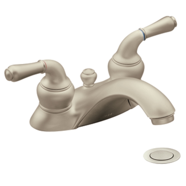 Moen Monticello 4551ST Satine 4" Centerset Faucet with PopUp