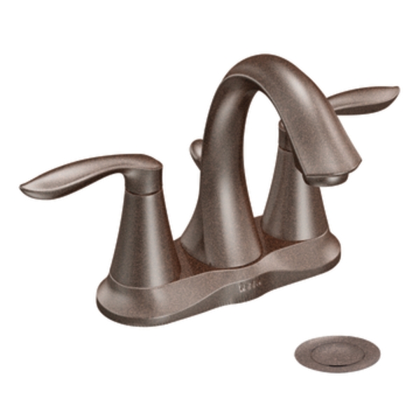 Moen 6410ORB Eva Oil Rubbed Bronze 4" Centerset Faucet with PopUp