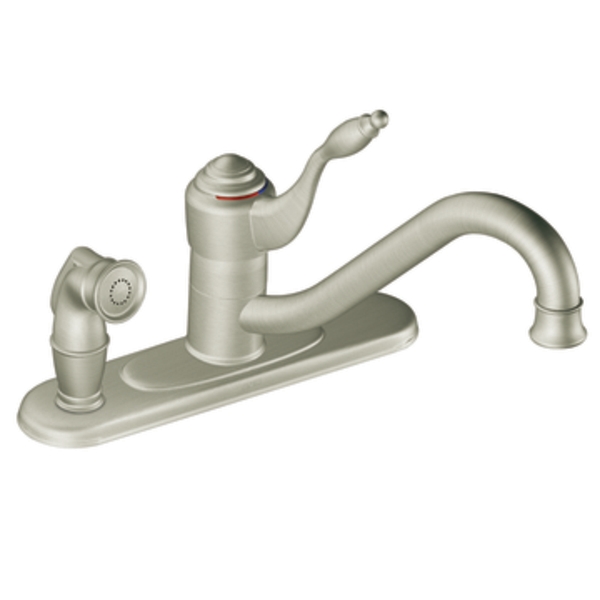 Moen 7309SL Castleby Stainless Lever Kitchen Faucet with Side Spray