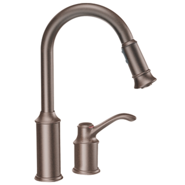 Moen 7590ORB Aberdeen Oil Rubbed Bronze Lever Handle Kitchen Faucet