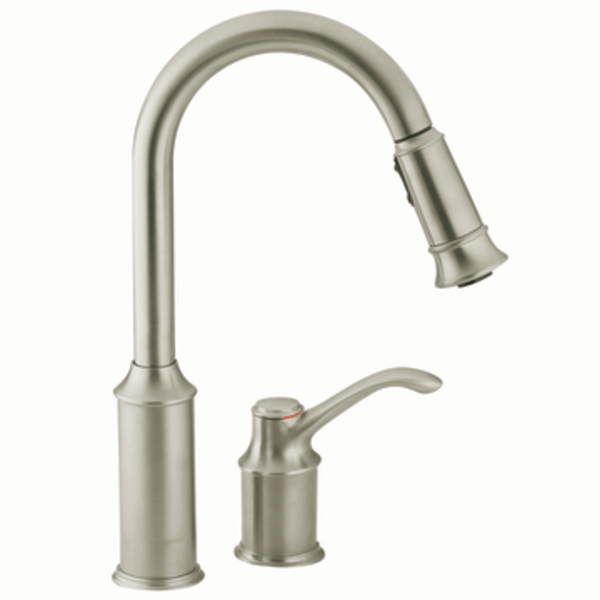 Moen 7590SL Aberdeen Stainless Lever Handle Kitchen Faucet with