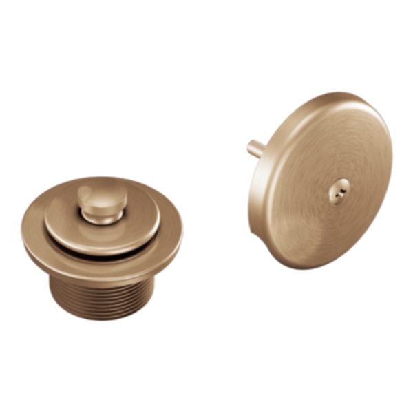 Moen T90331BB Brushed Bronze Tub Drain Trim Kit with PushNLock Drain