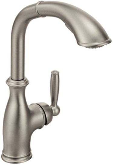 Moen 7285CSL Brantford Classic Stainless Single Handle High Arc Pullout
